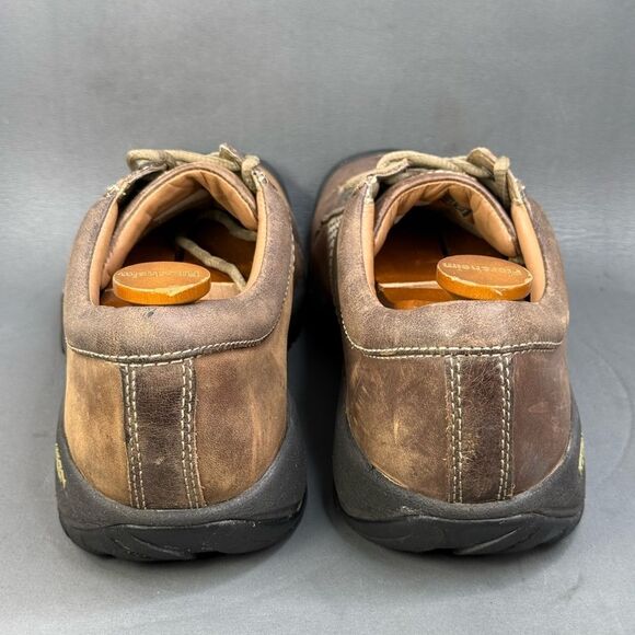 Keen Men's Austin leather shoes chocolate brown size 12 - Picture 4 of 8